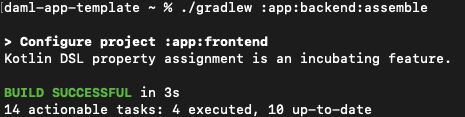 Gradle backend assemble success