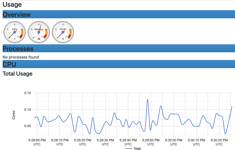 An example cAdvisor UI